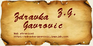 Zdravka Gavrović vizit kartica